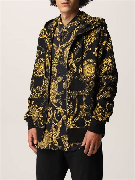 versace jeans sweatshirt black|versace jeans couture men's.